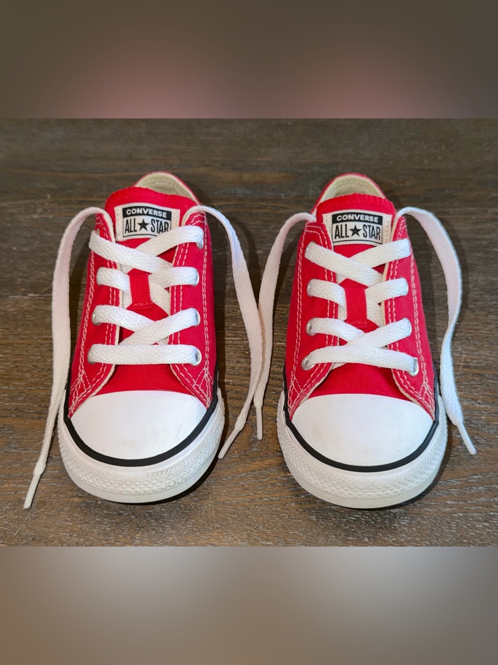 Red Converse All Star Chuck Taylor Low Top Sneakers size 8 - Picture 8 of 10
